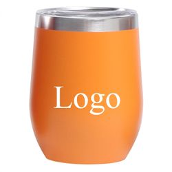 12oz Powder Coated Vacuum Insulated Wine Tumbler With Lid