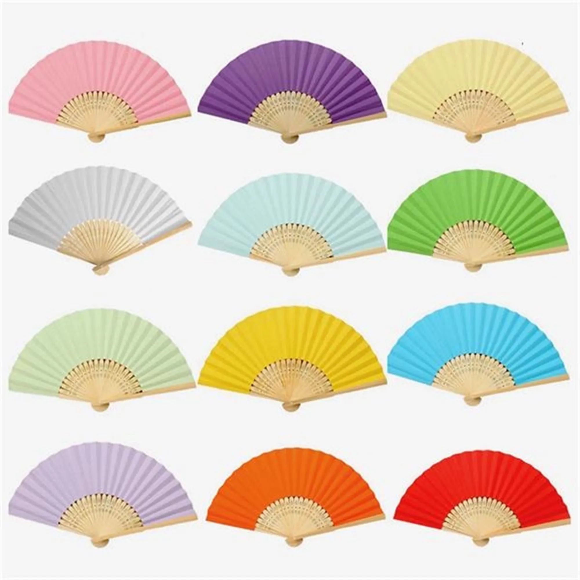 Folding Paper Bamboo Hand Fans 19