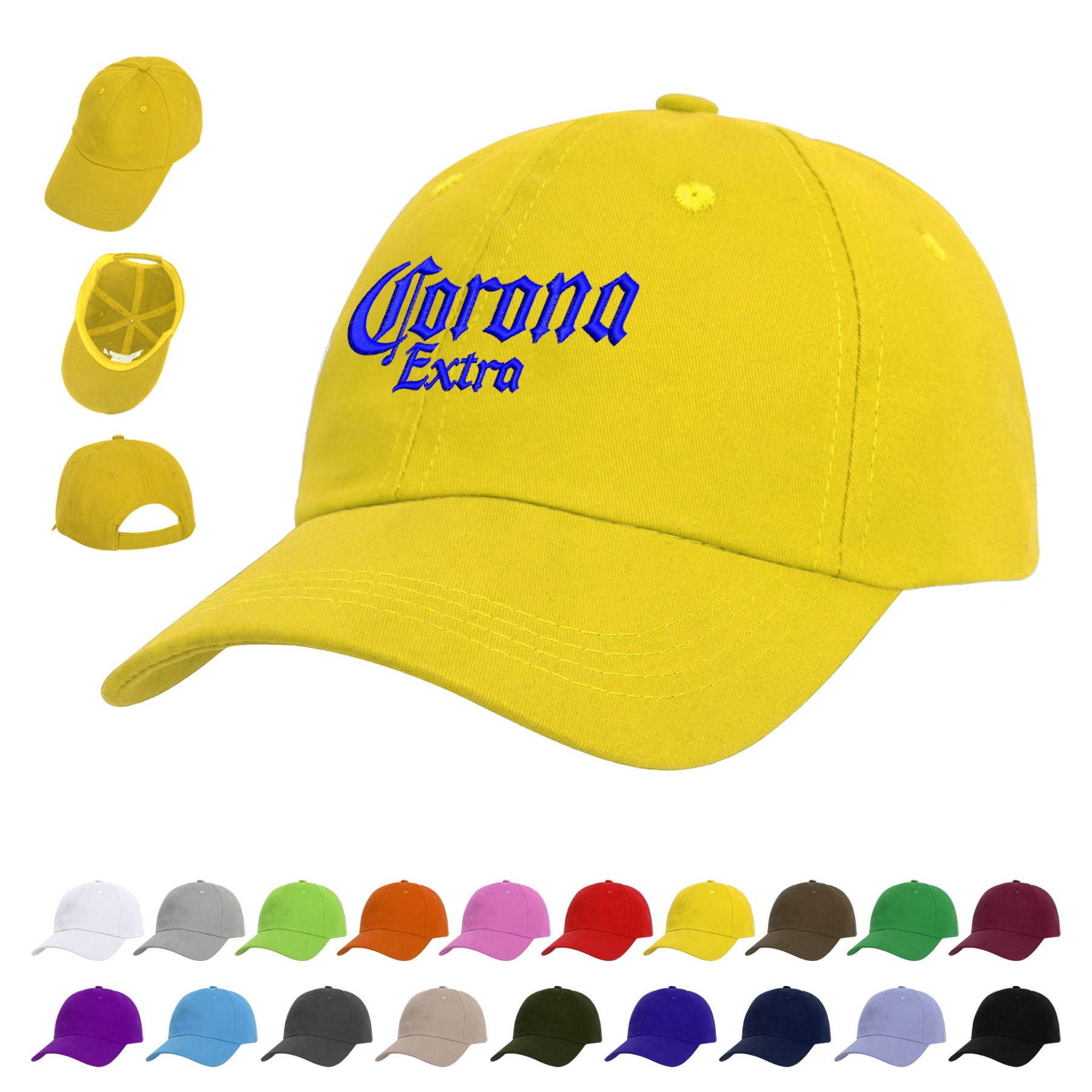 6 Panel Low Profile Unstructured Cotton Twill Baseball Cap 29
