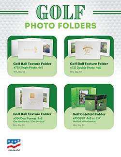 Golf photo folder sales flyer