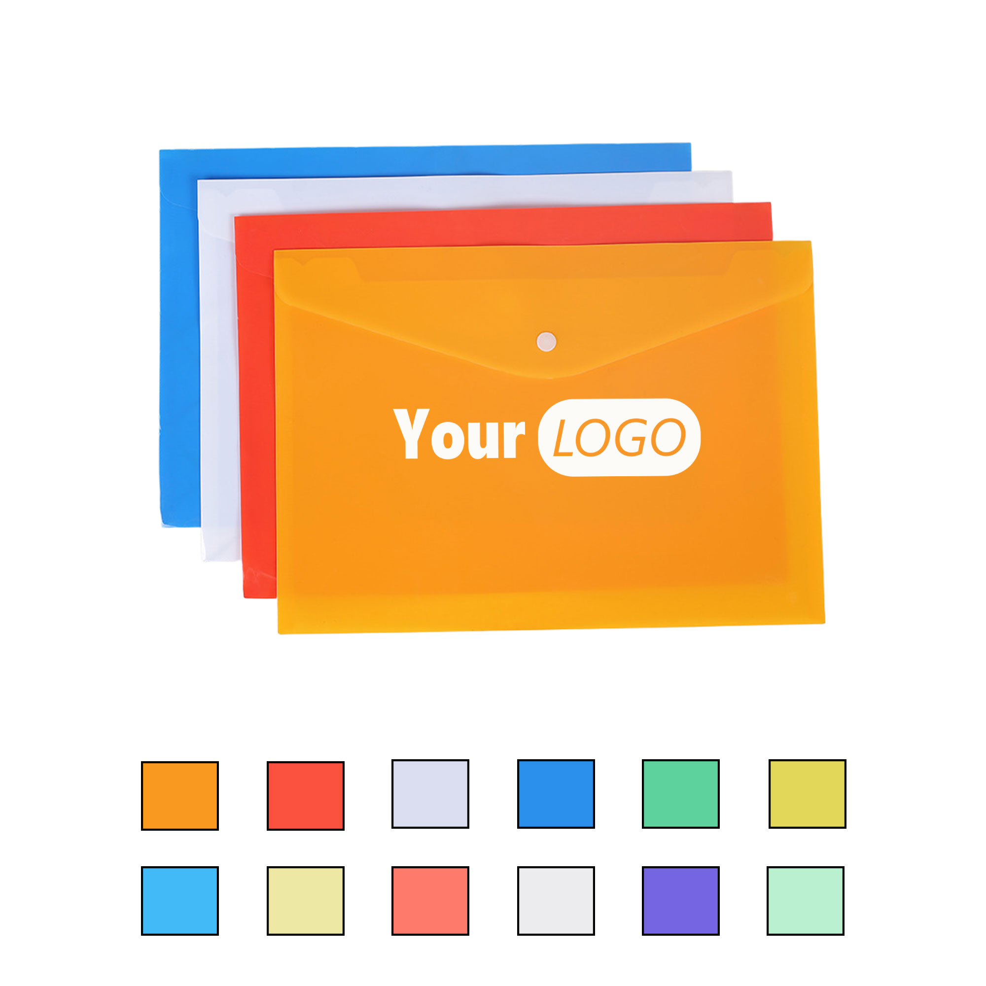 Transparent Envelope Folder with Snap Closure 8