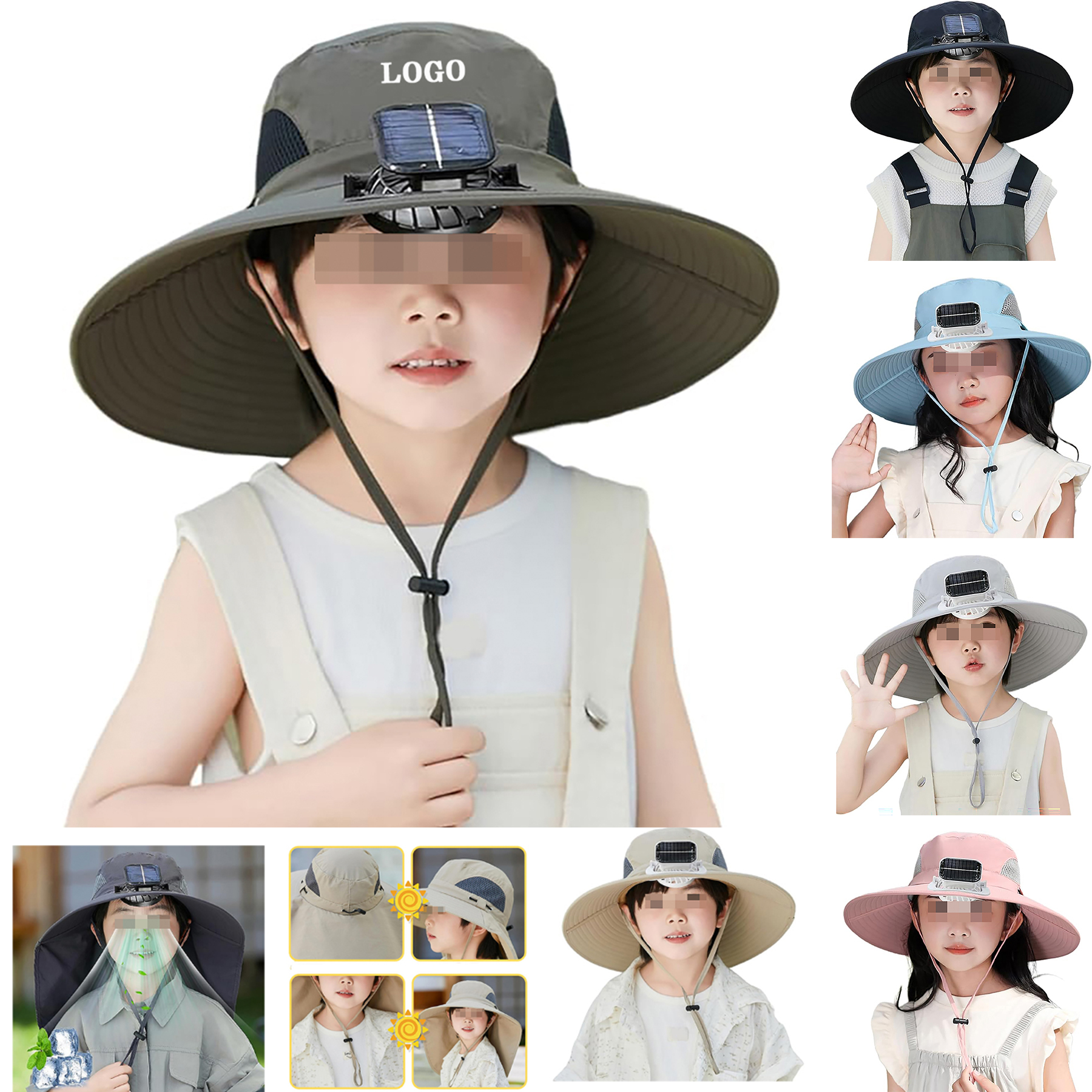 Kids Cooling Fan Hat 20