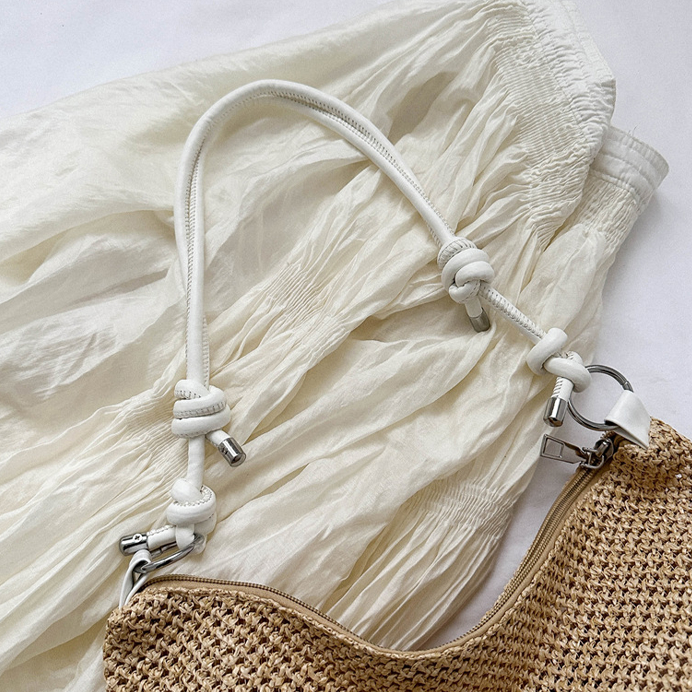 Straw Large Capacity Retro Shoulder Bag 14