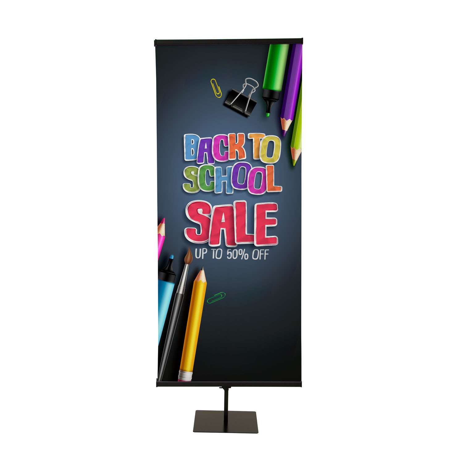 30" Everyday Snap Rail Banner Display Single-Sided Kit 27
