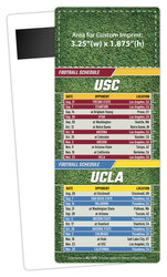 Football Schedule Laminated Card/Postcard with Magnet Strip 3.5x8.5 - 14 pt.