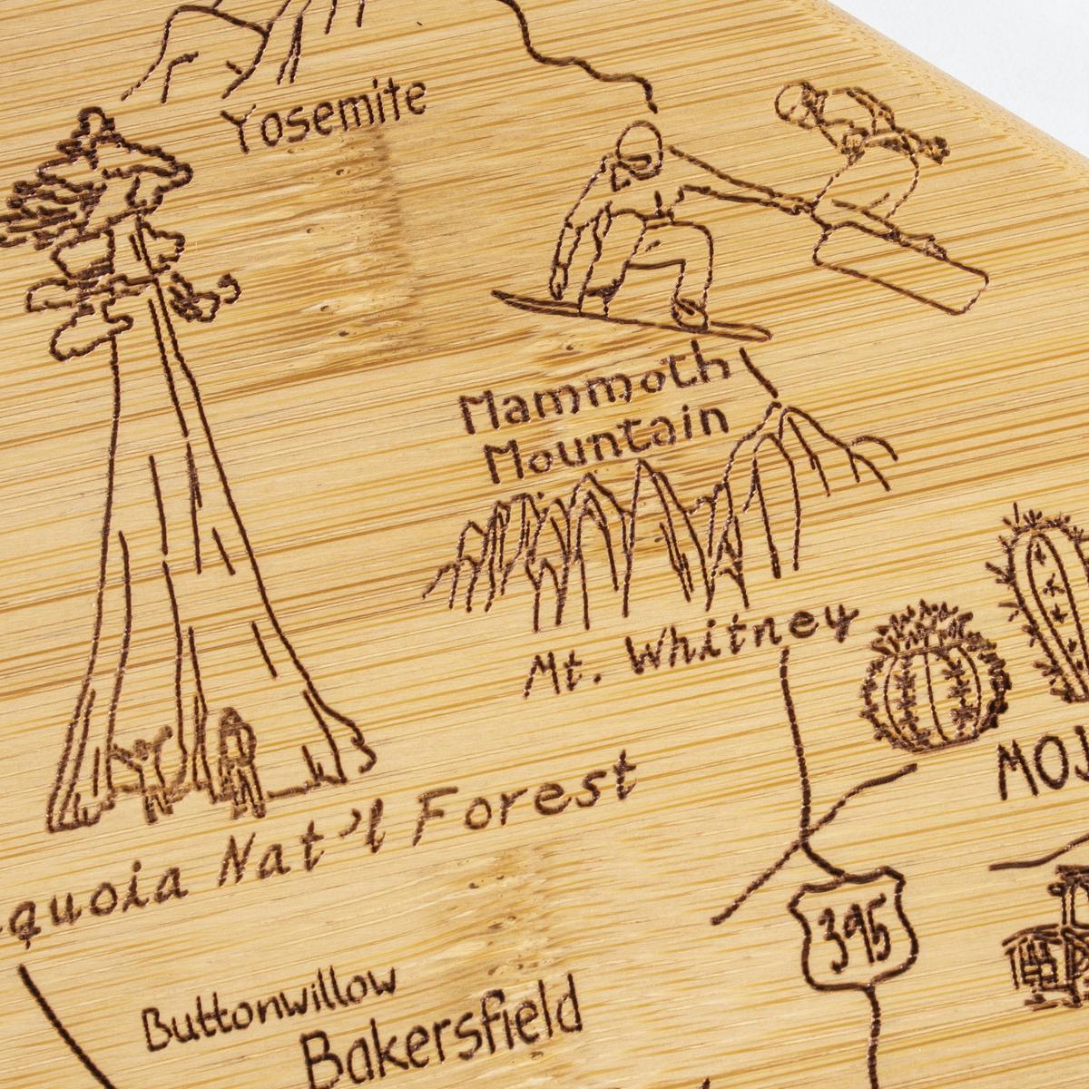 Destination California Cutting & Serving Board 208092 Totally Bamboo