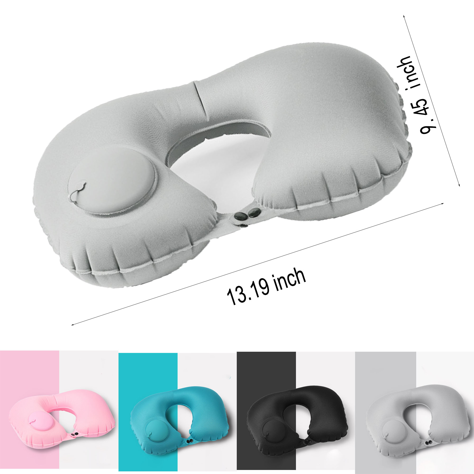 Custom Logo U Shaped Inflatable Neck Pillow 6