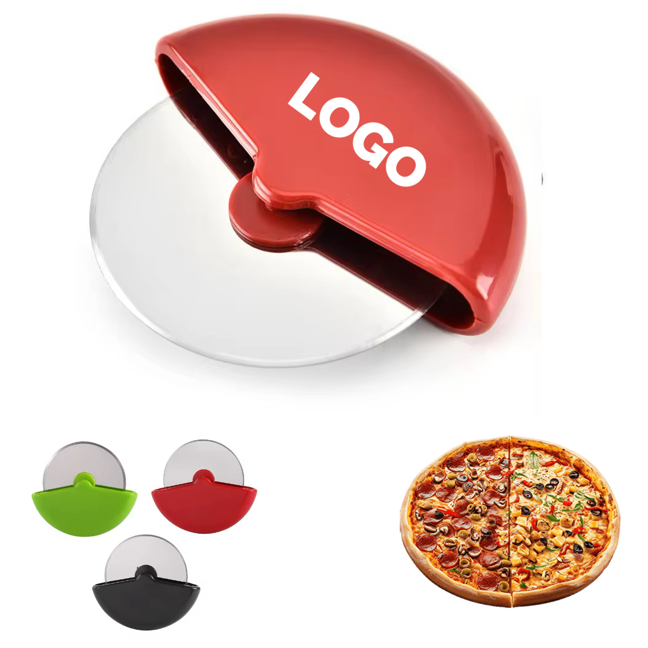 MOQ 10 pcs Portable Pizza Cutter 4