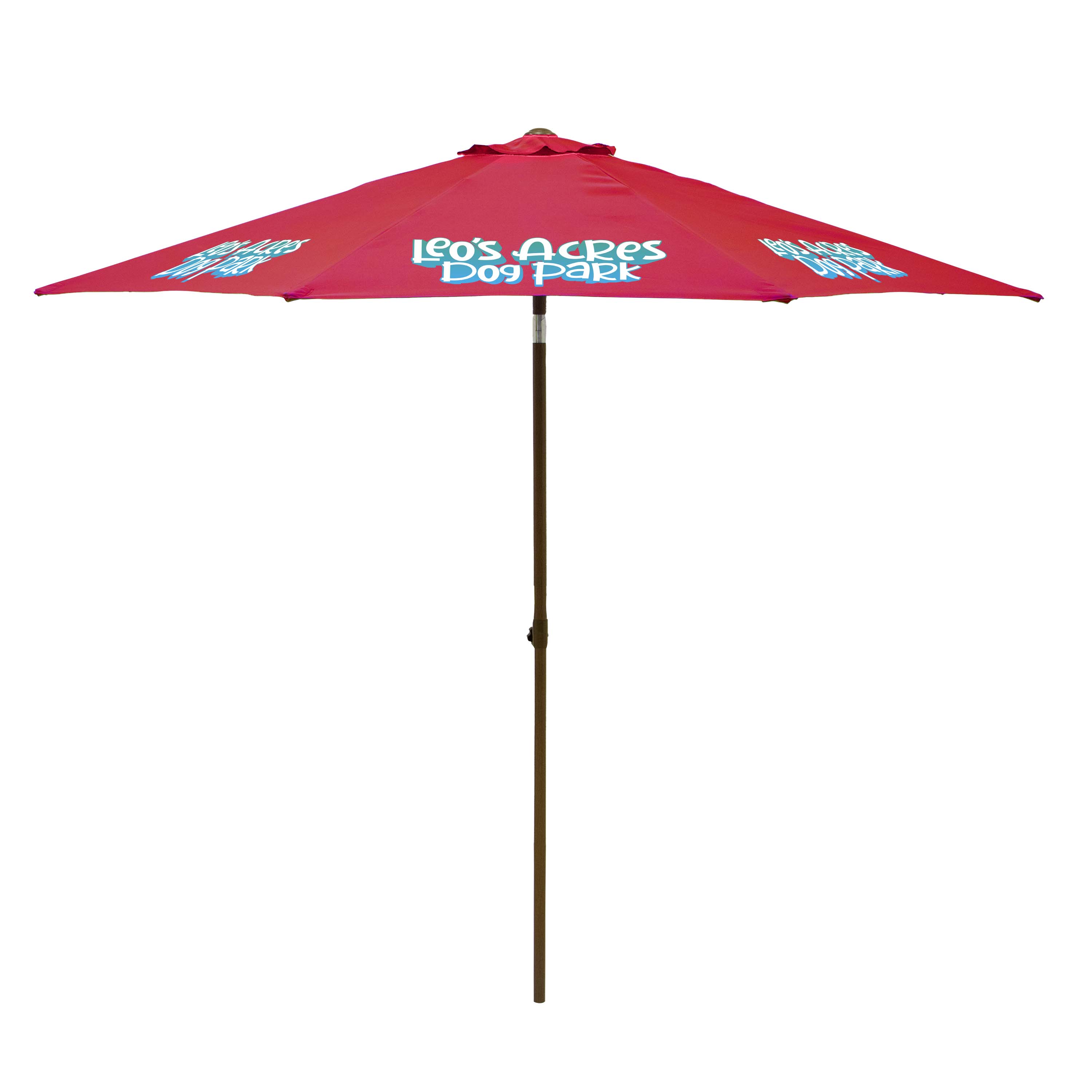 9' Wood Look Tilting Market Umbrella Kit (8 Imprints) 6