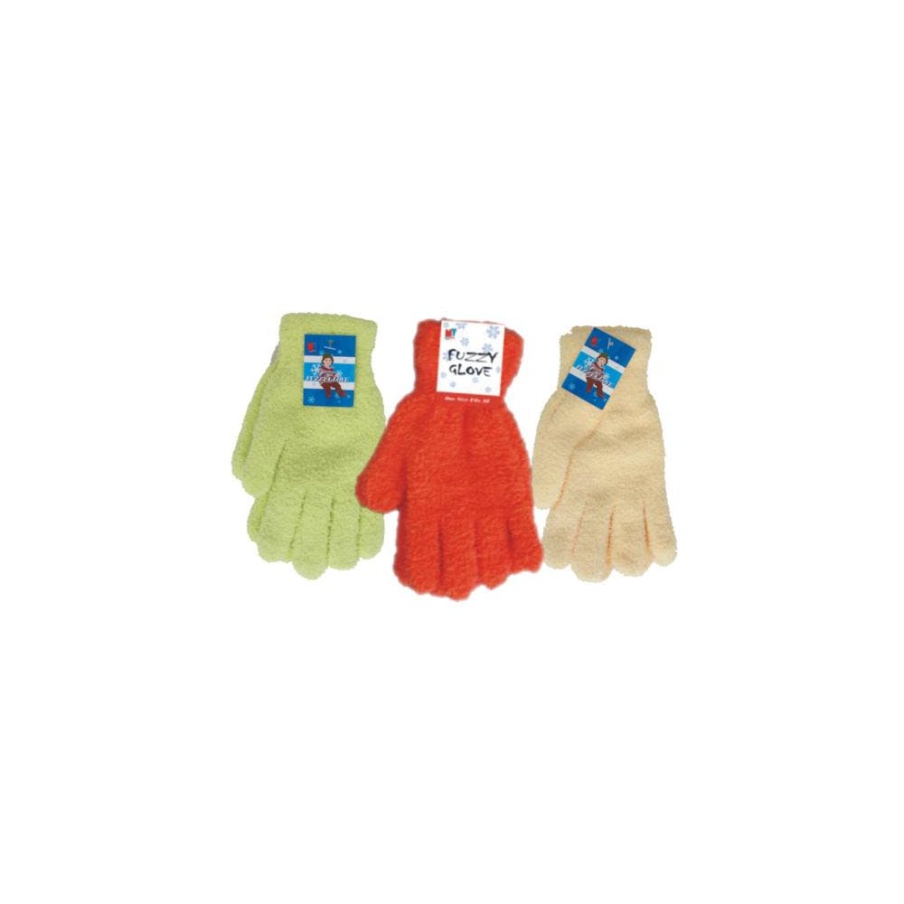 Women's Fuzzy Gloves Assorted 3
