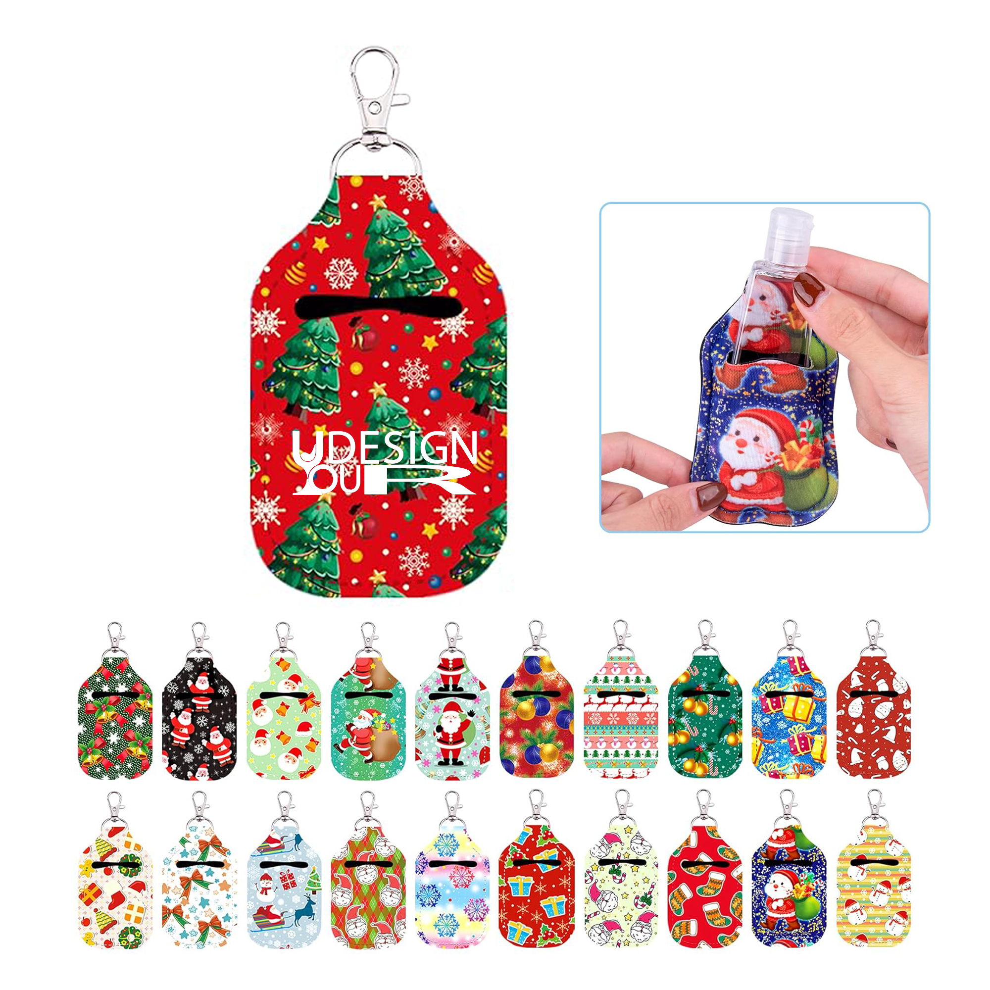Neoprene Perfume Bottle Keychain