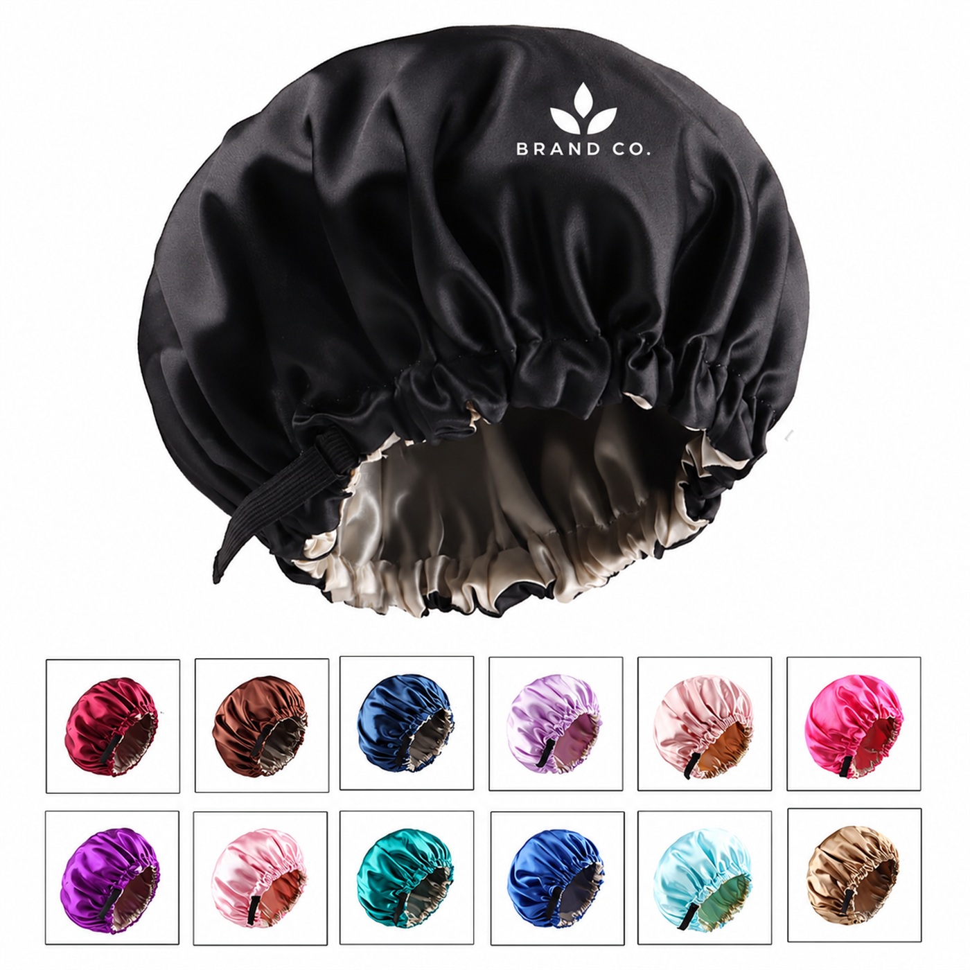 Satin Water-Resistant Hair Shower Cap