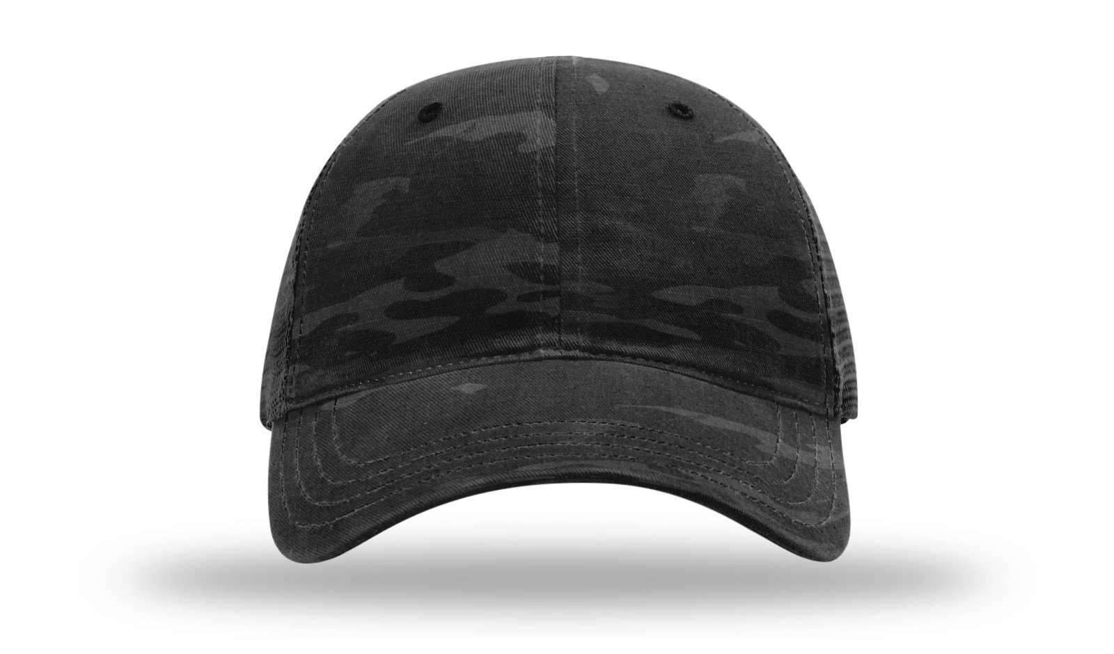 Richardson 112PT 6-Panel Printed Tactical Snapback Trucker Hat w/ Leatherette Patches or Embroidery 55