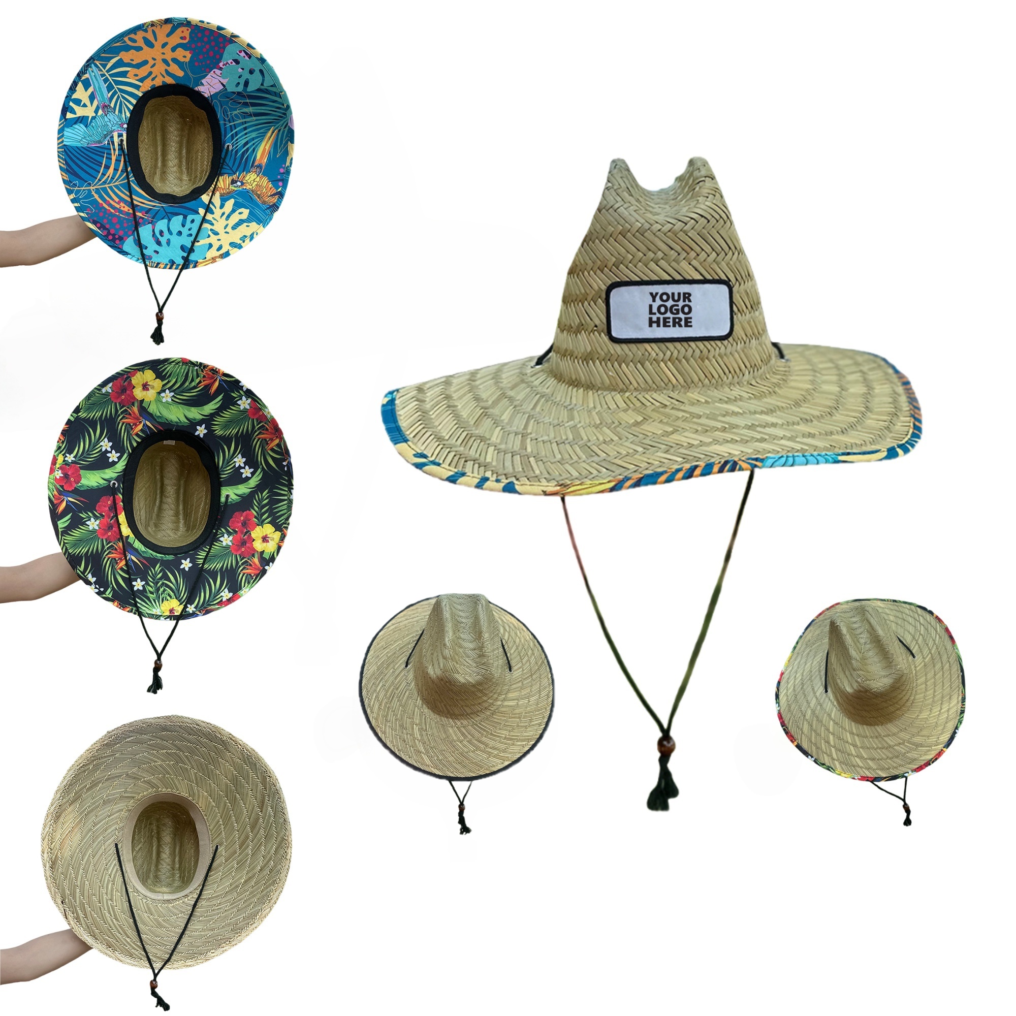 Domestic Straw Hat w/Custom Patch 3