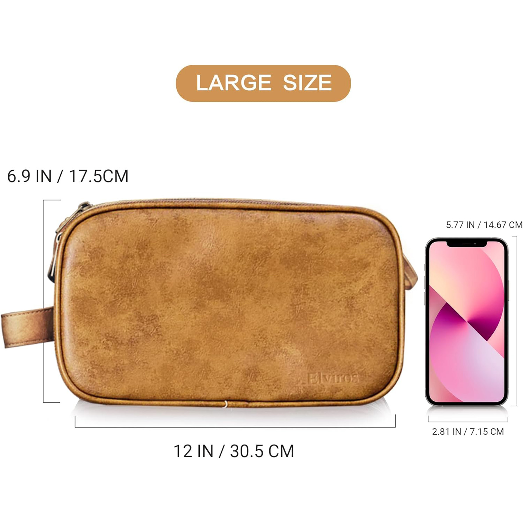 Men's Leather Storage Toiletry Bag 26
