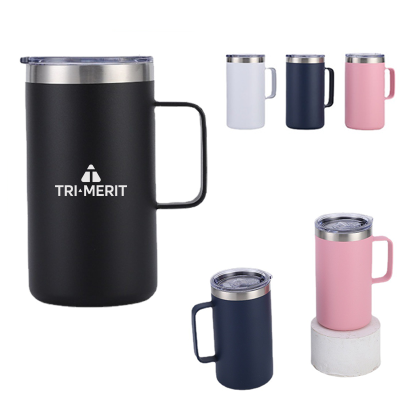 20Oz. Stainless Steel Travel Mug with Handle