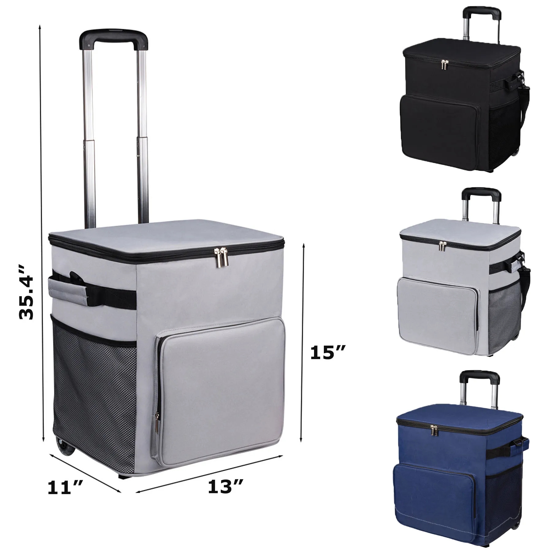 Rolling Cooler Bag with Insulation 22