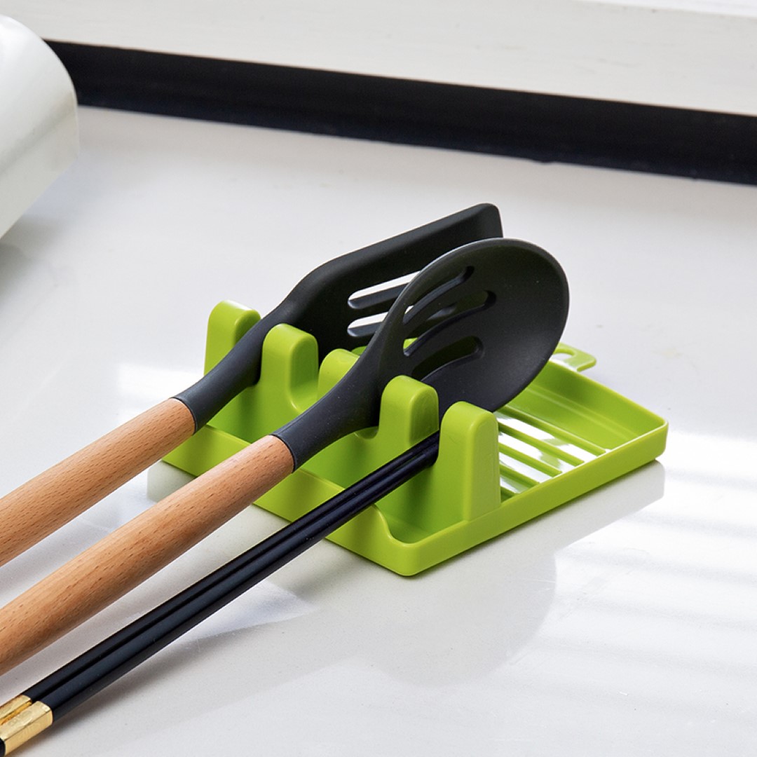 Silicone Utensil Rest with Drip Pad