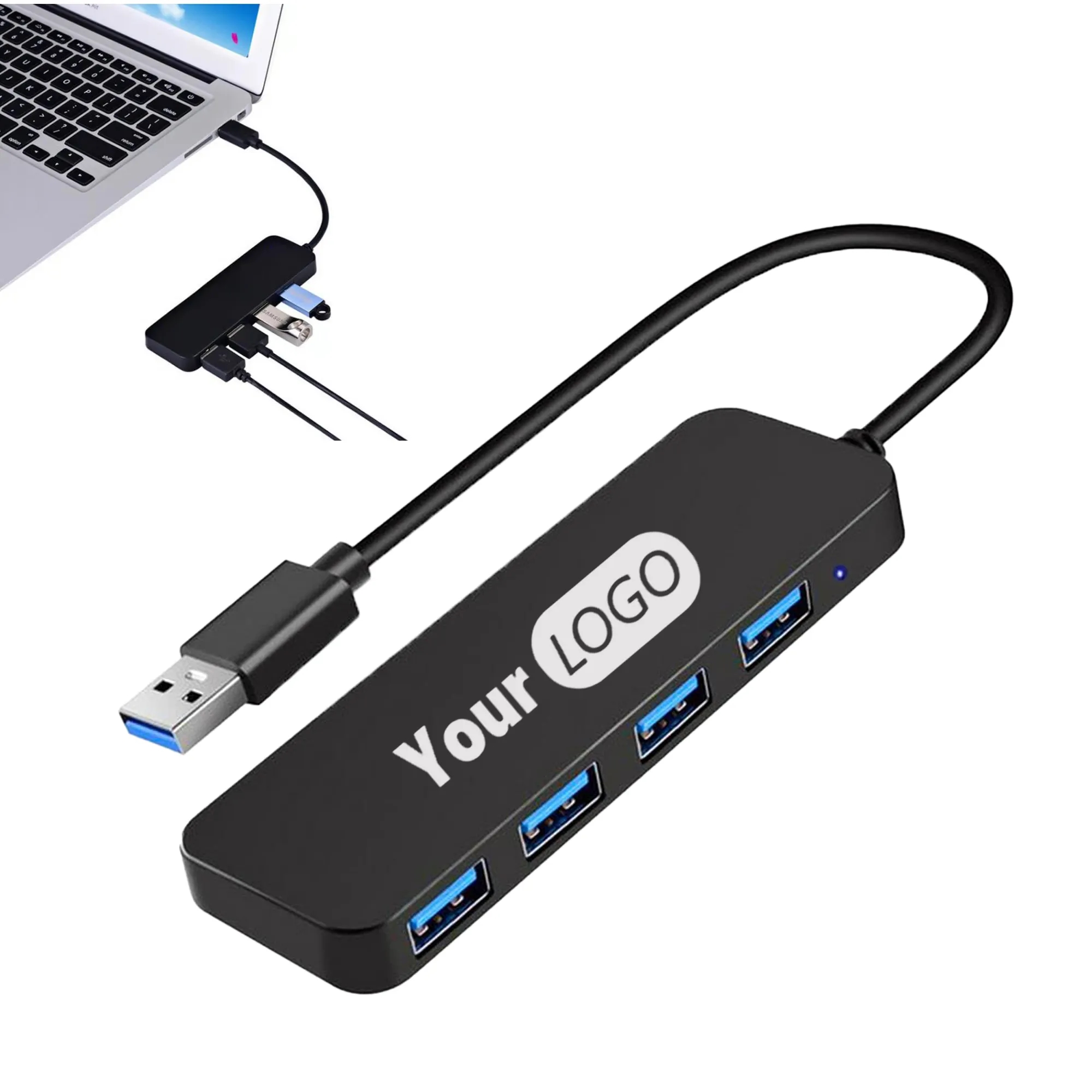 MOQ 20 PCS USB 3.0 Hub 4-Port Splitter Expander For Laptop 9