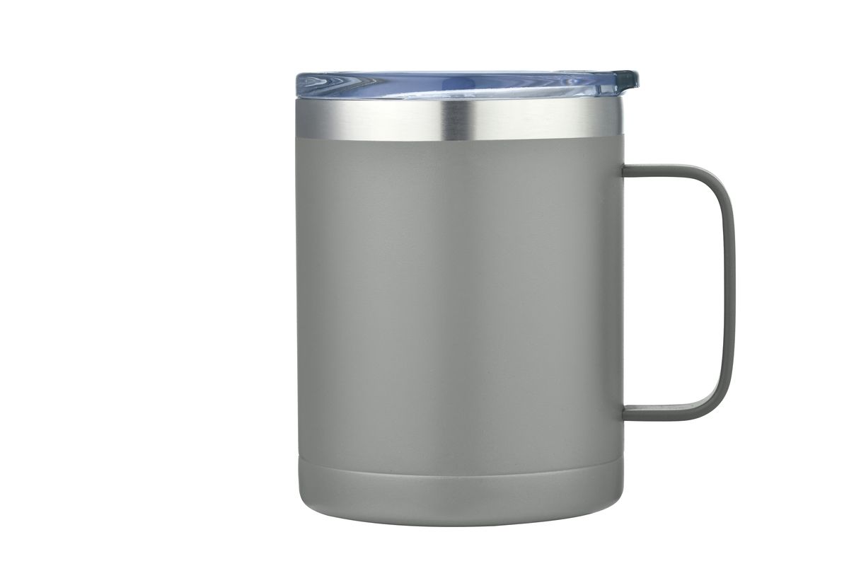Endura 14 oz Gray SS Vacuum Camping Mug W/ Handle 2