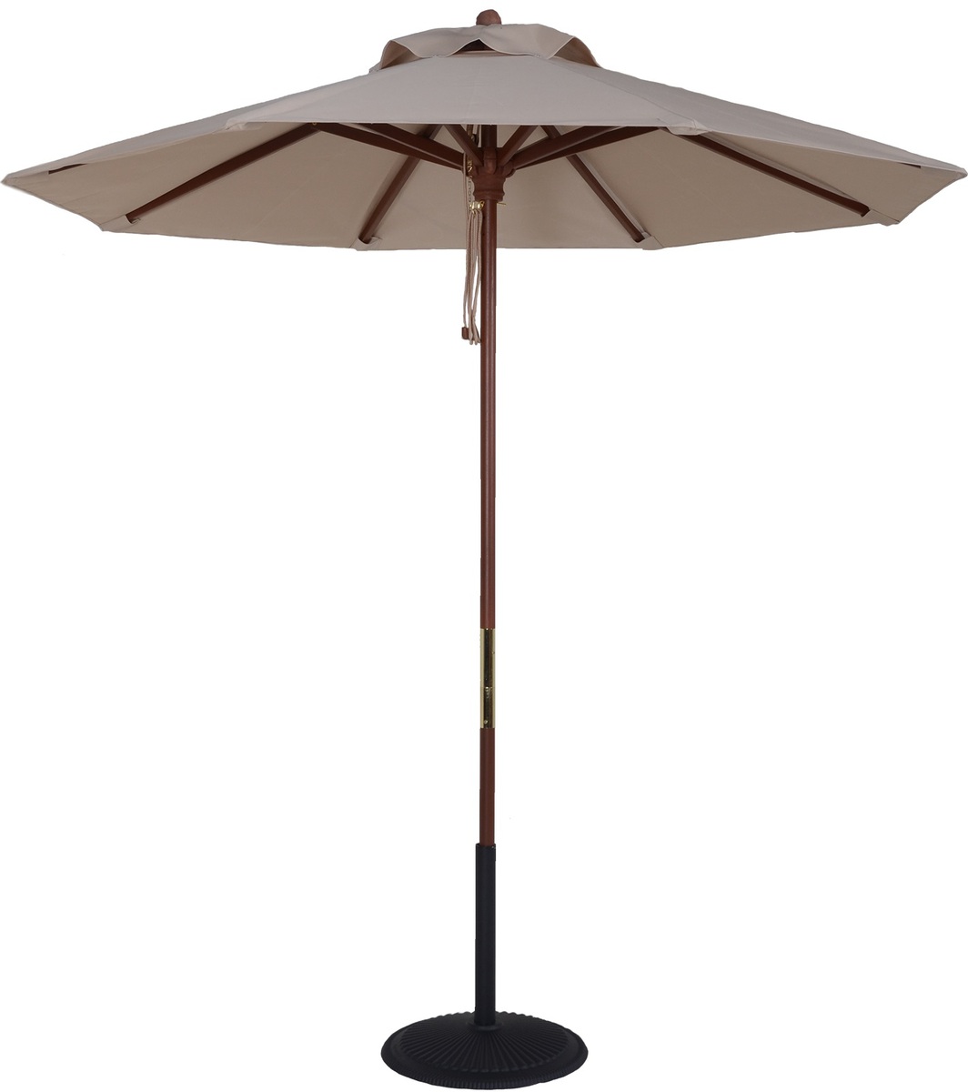 Custom Market Patio Umbrella Commercial Grade Wood 7.5 Feet, Pulley