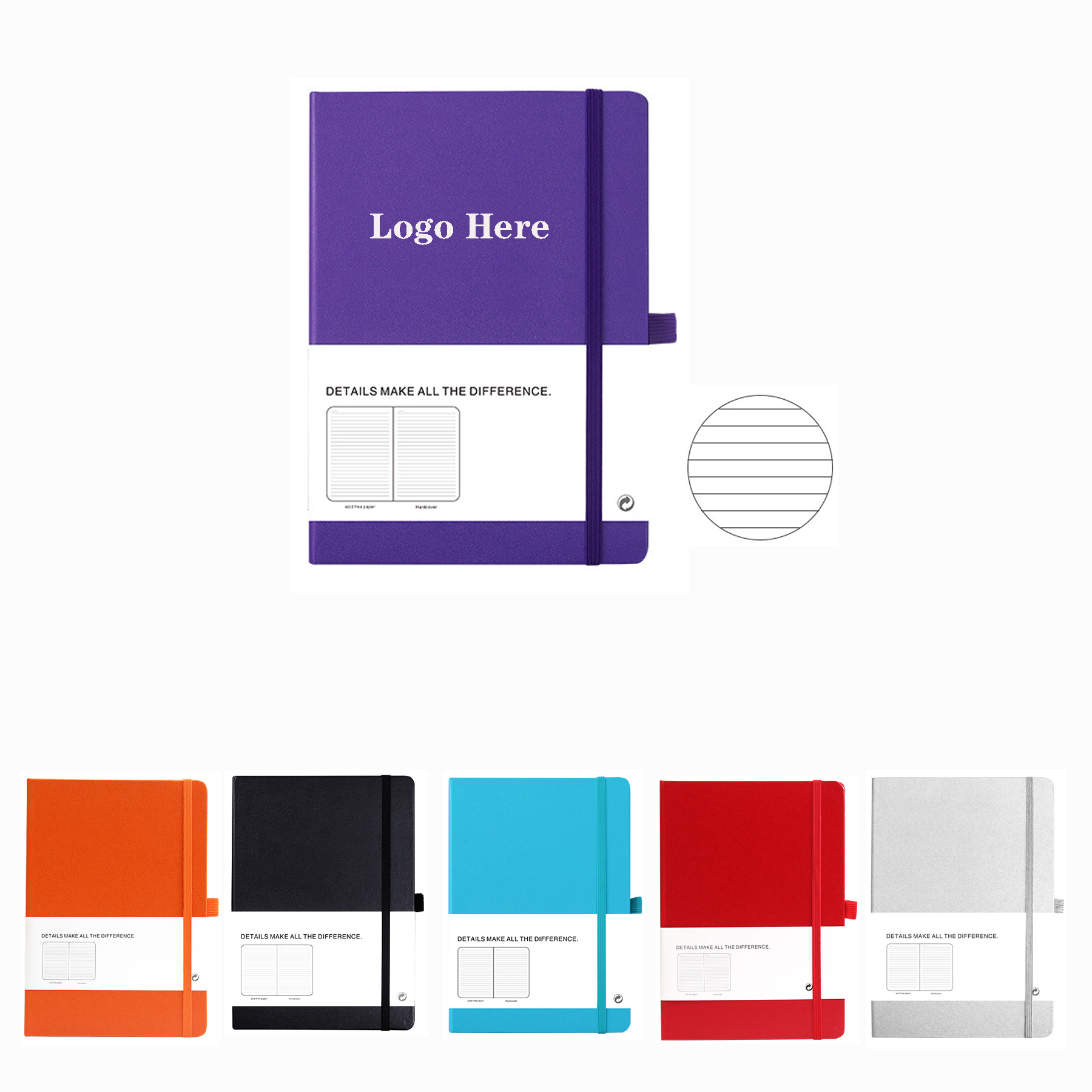 A5 Hardcover Notebook With Elastic Band