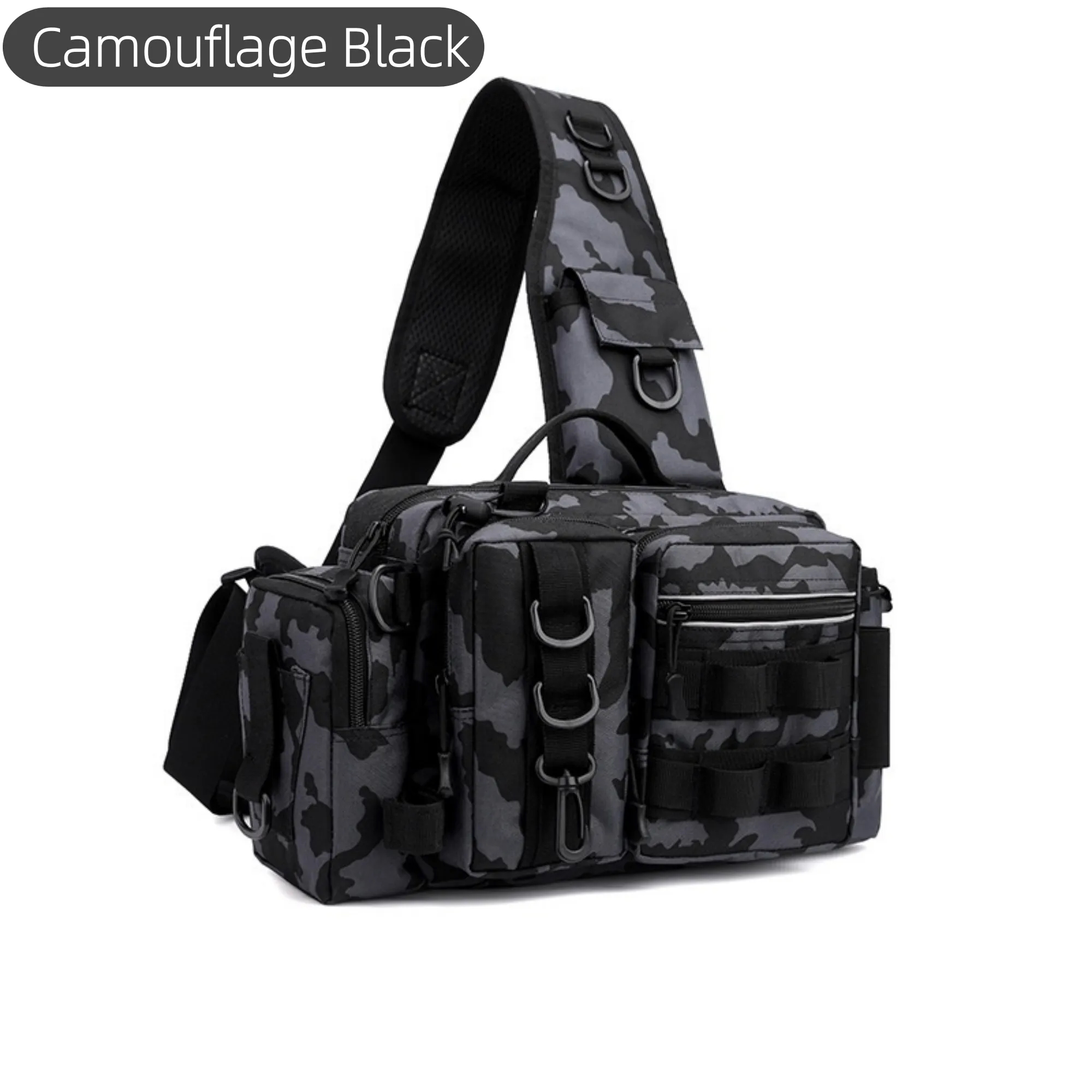 Camo Fishing Tackle Sling Waist Bag 13
