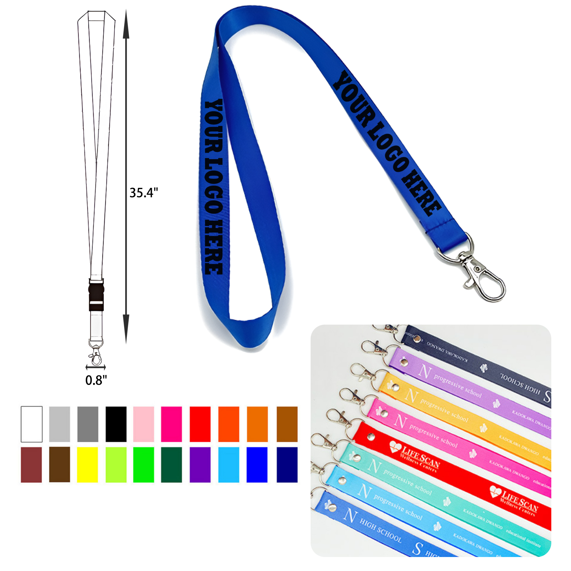 MOQ 300 PCS Stylish Custom Pantone Color Lanyard 5