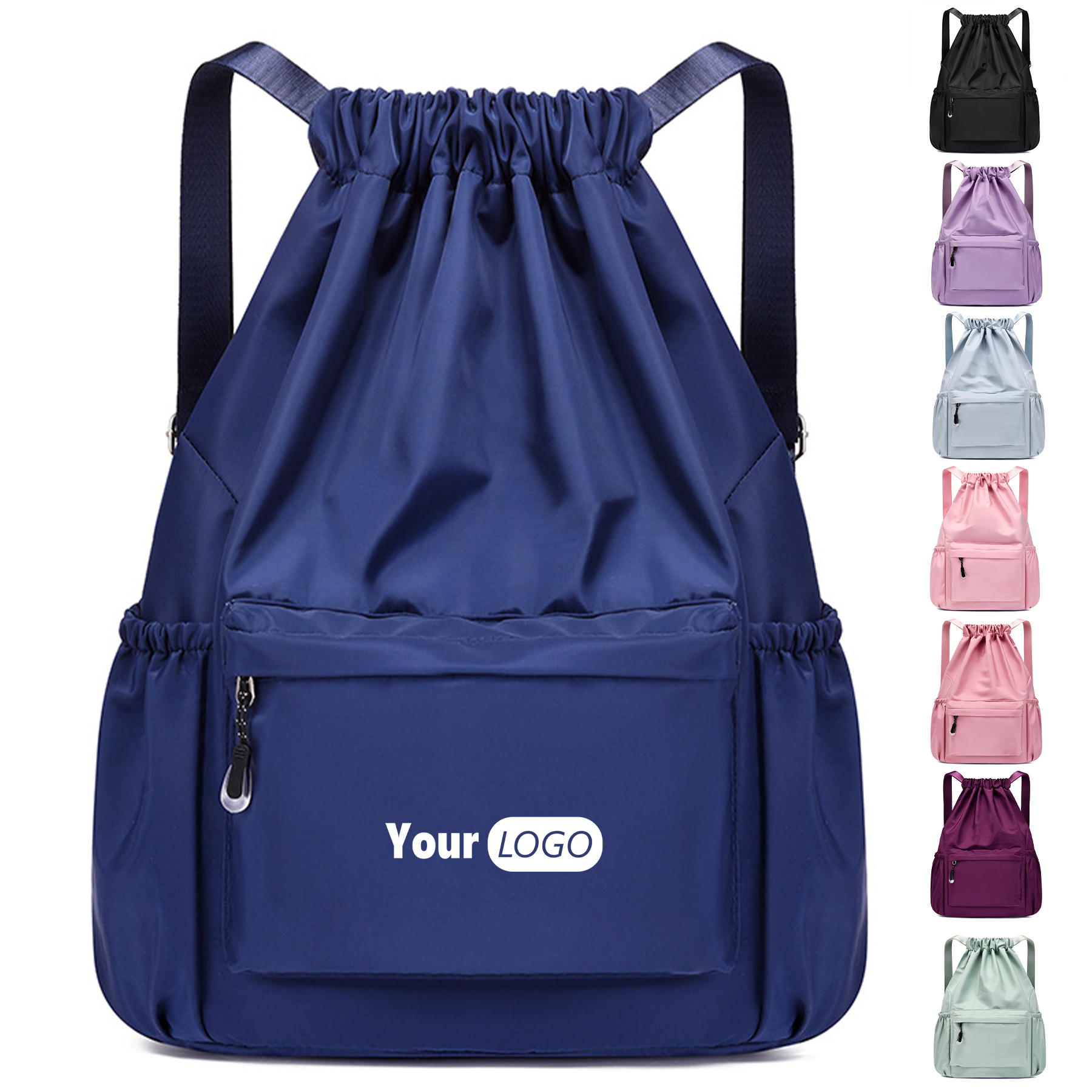 Polyester Drawstring Shoulder Sports Backpack 3