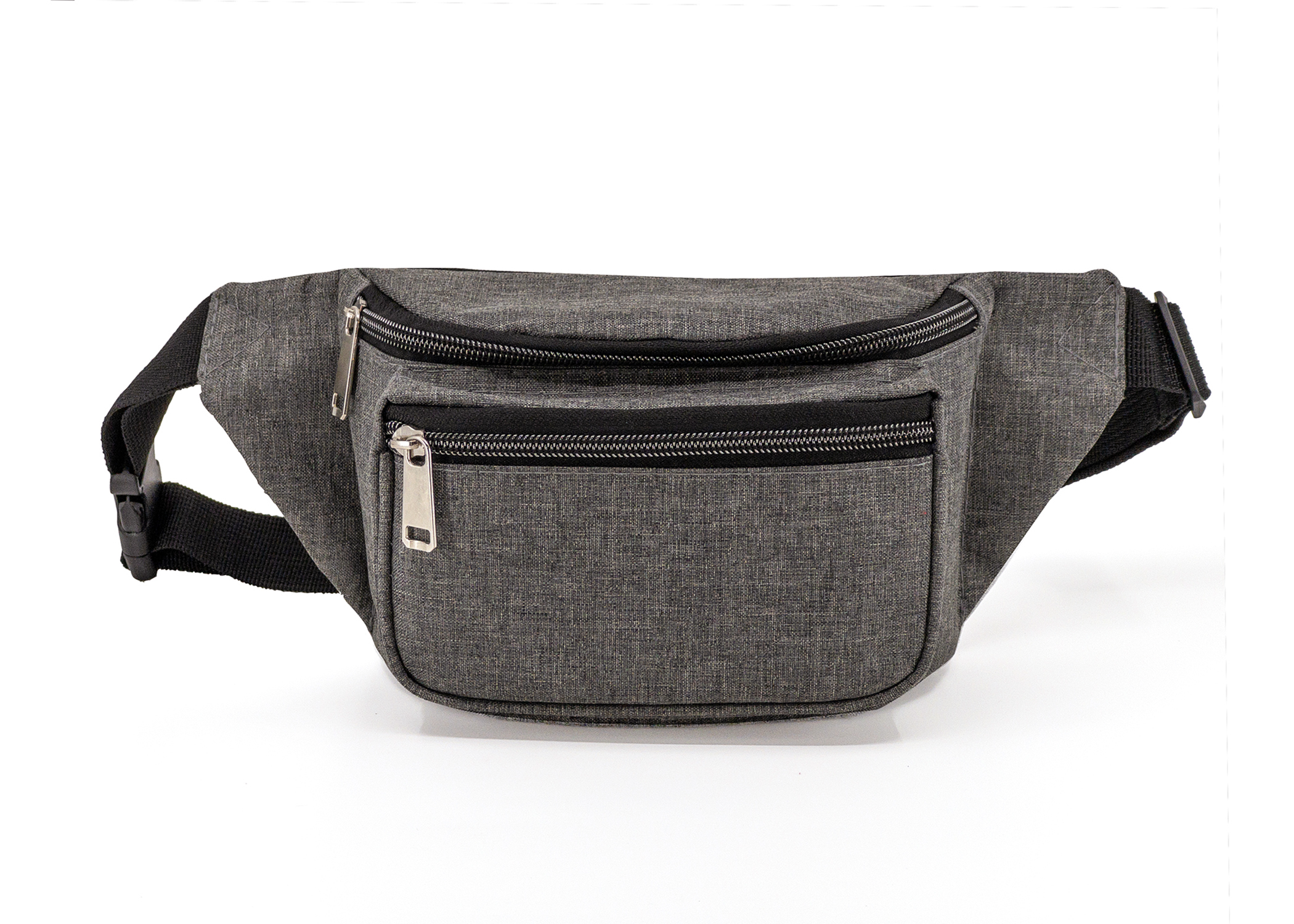 Heathered Three-Zipper Fanny Pack 5