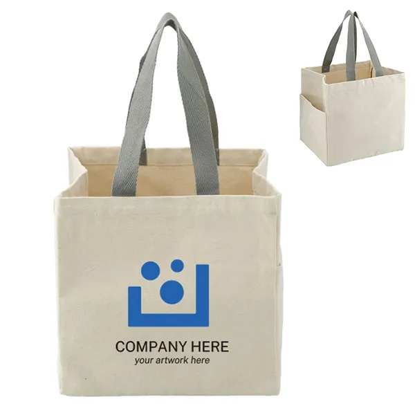 Organic Cotton Shopper Tote -12x10x12