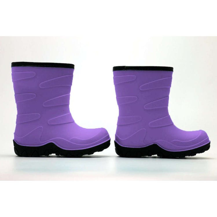 Women's Rubber Boots - Purple Sherpa Lined 3