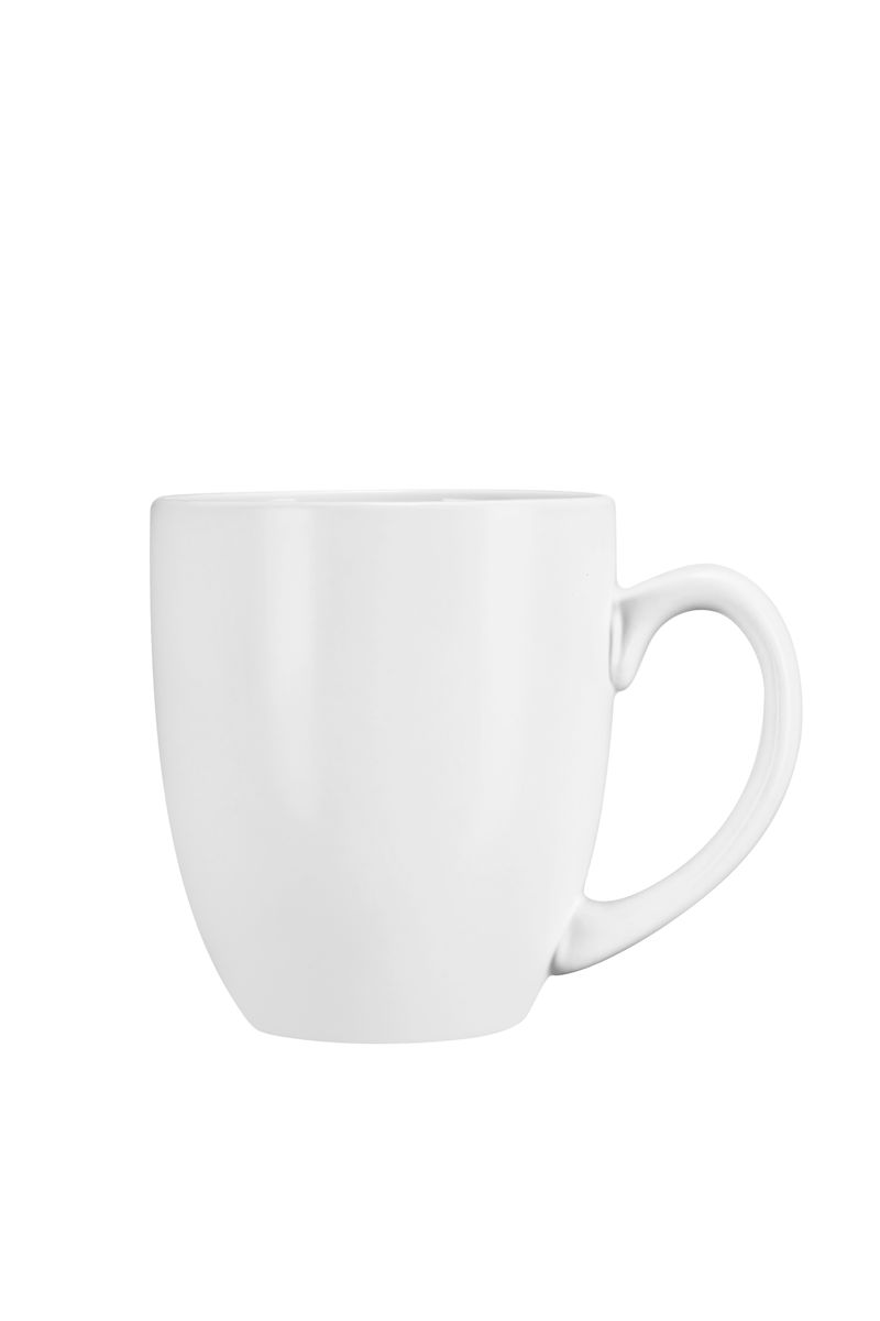 16 oz White Ceramic Mug 4