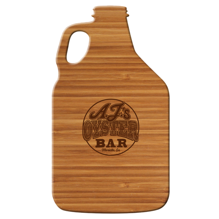 15" Growler Shape Bamboo Cutting Board