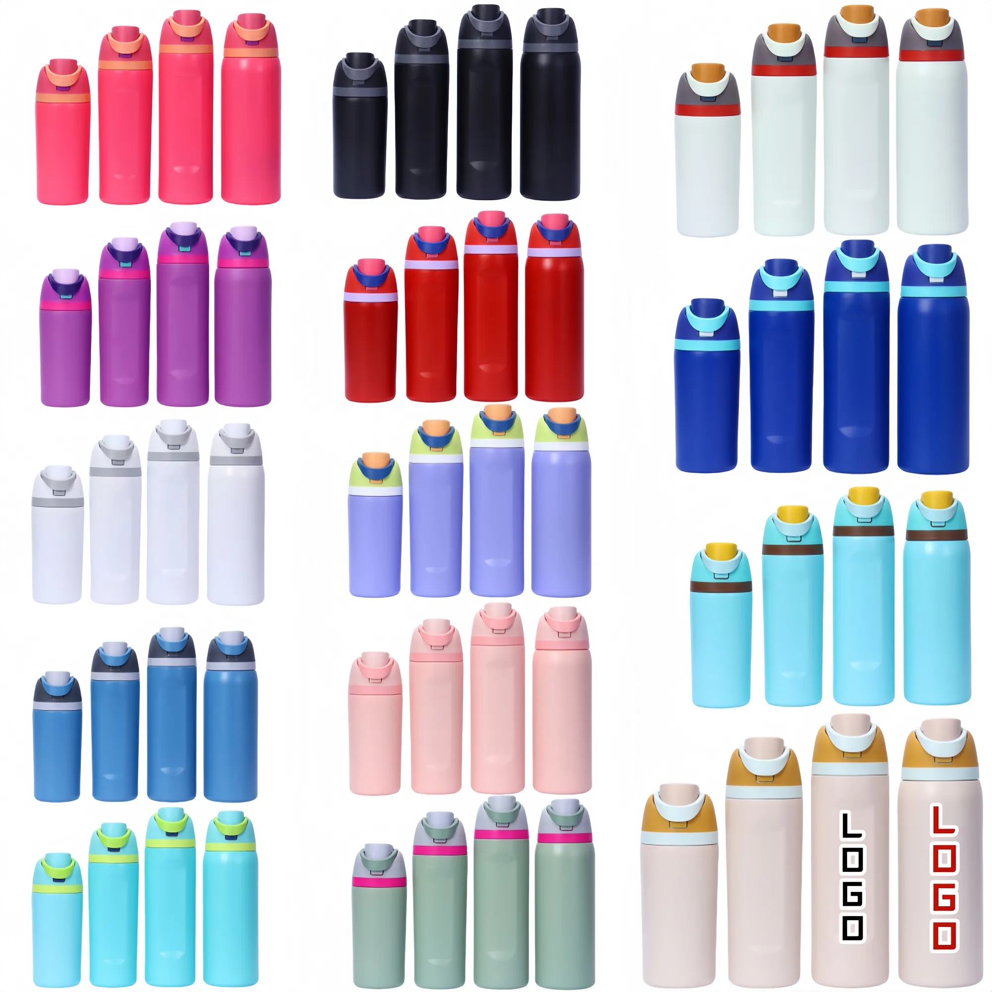 Full Color 16/19/24/32OZ Insulated Sports Water Bottle 15