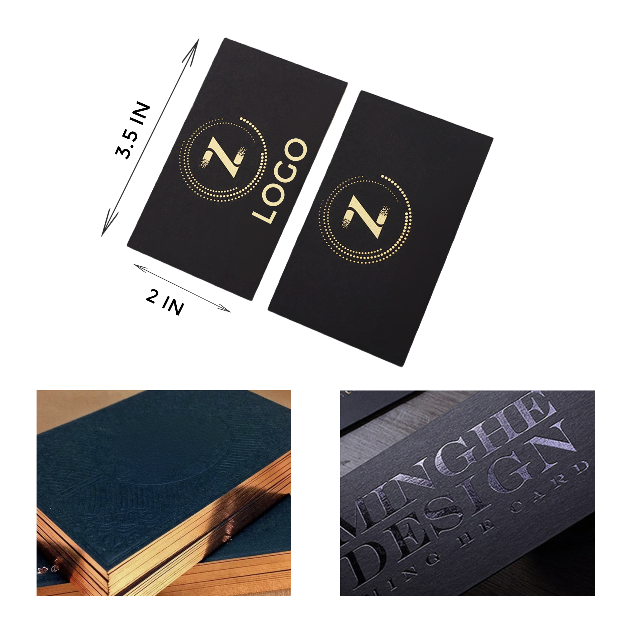 Luxurious Black Card With Gold Foil Business Card