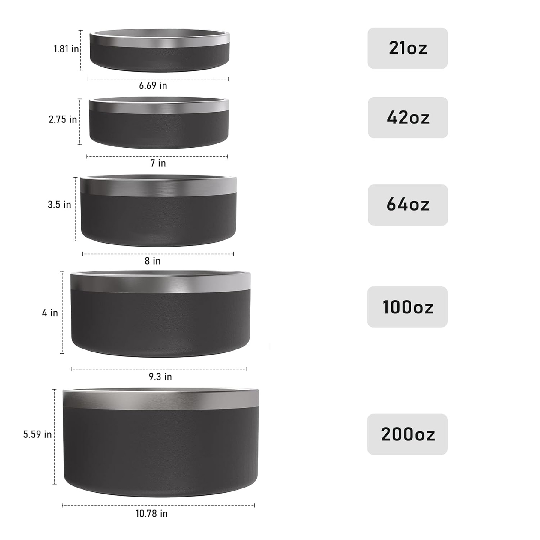 Premium Non-slip stainless-steel food bowl 7