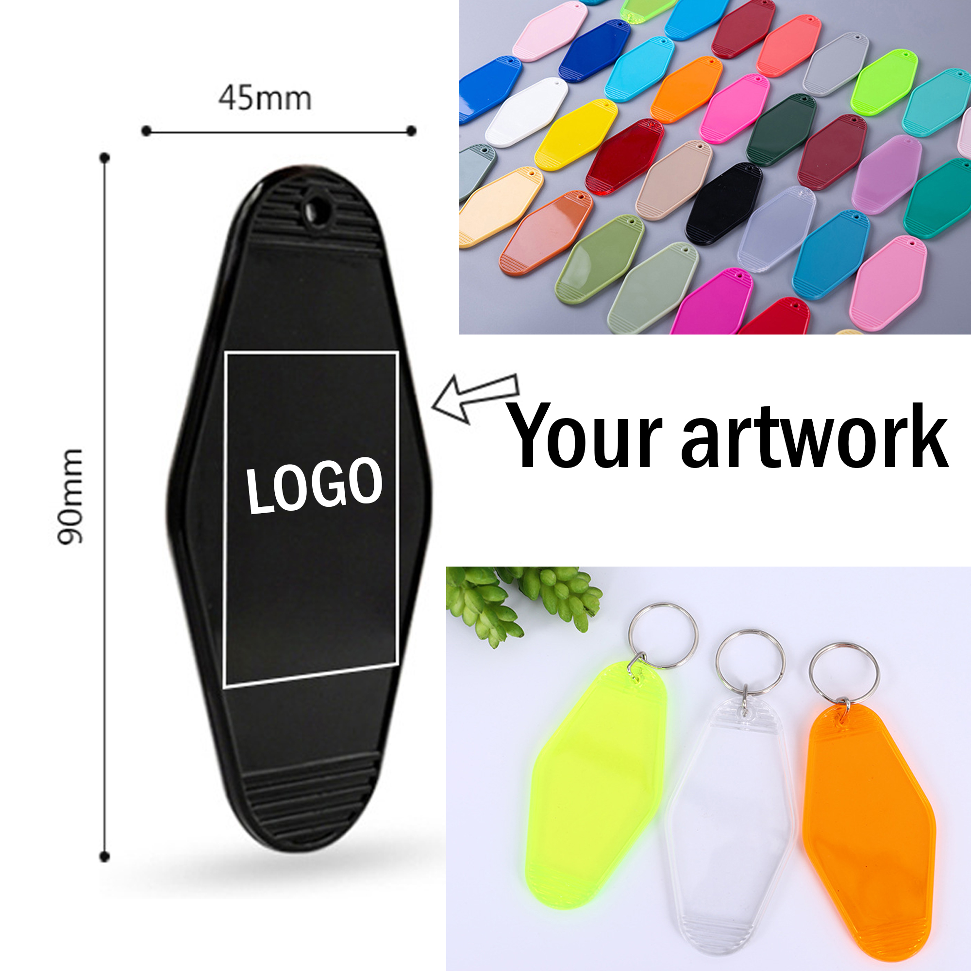 Plastic Label Key Chain