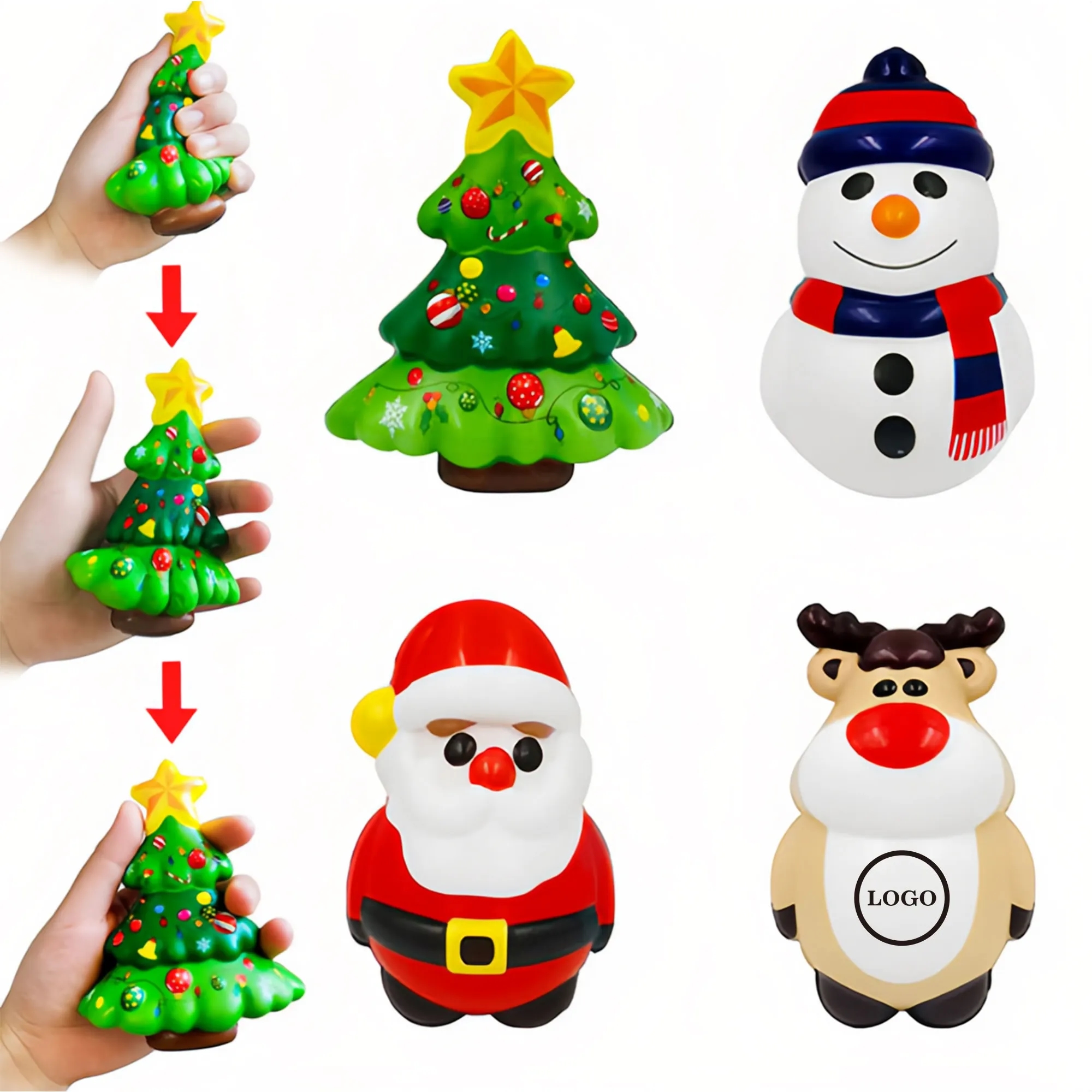 Christmas-Themed Stress Relief Foam Toys 11