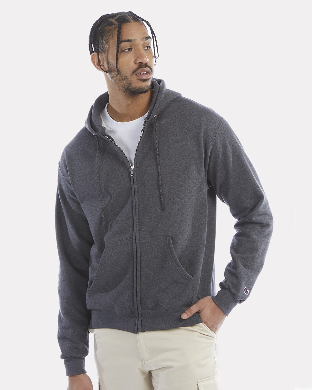 Unisex Powerblend Full-Zip Hooded Sweatshirt - S800