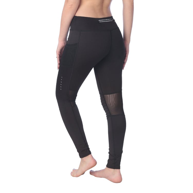 High Waist Performance Sport Leggings - Black Hidden Pockets Large 3