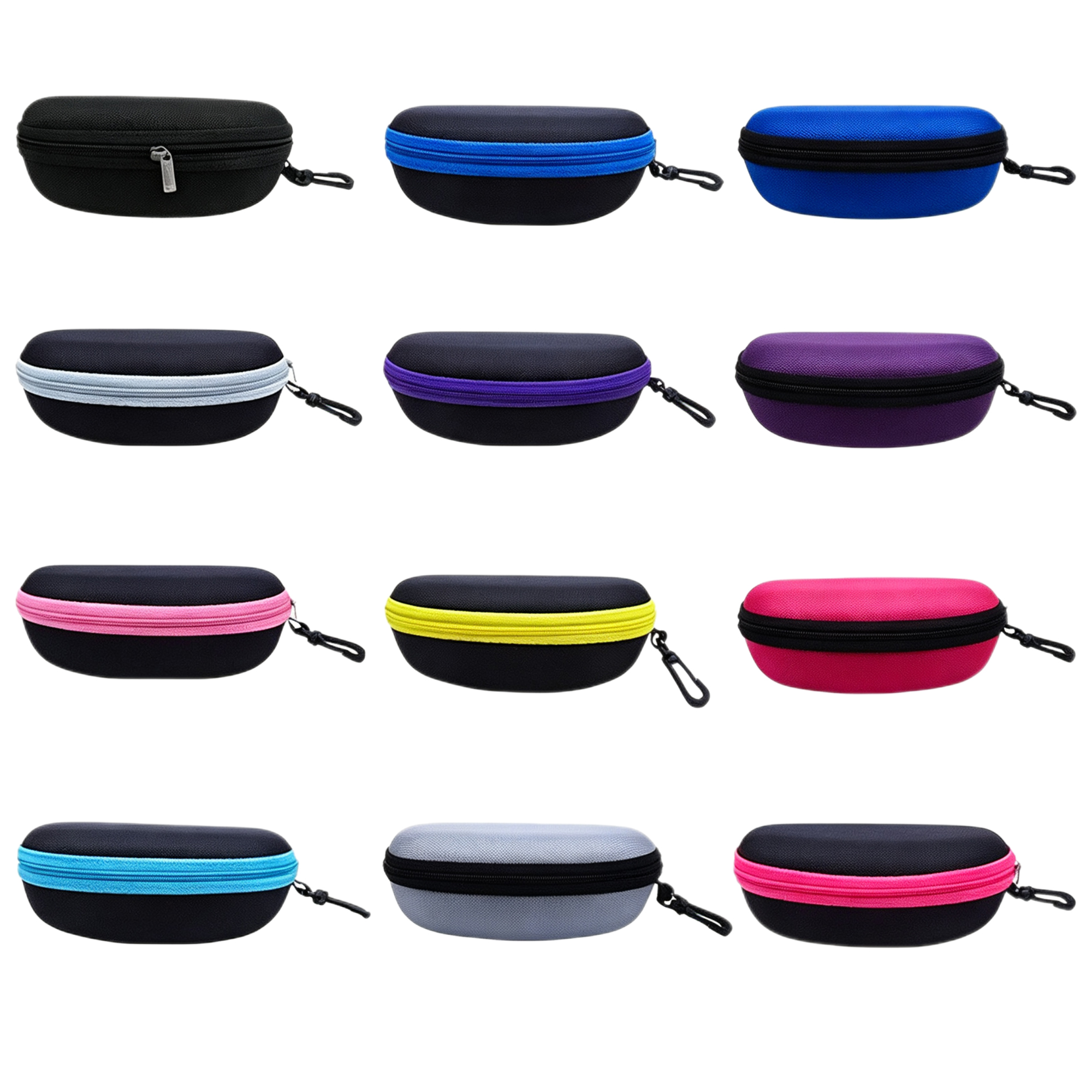 Portable Zipper Eyeglass Case with Clip 6