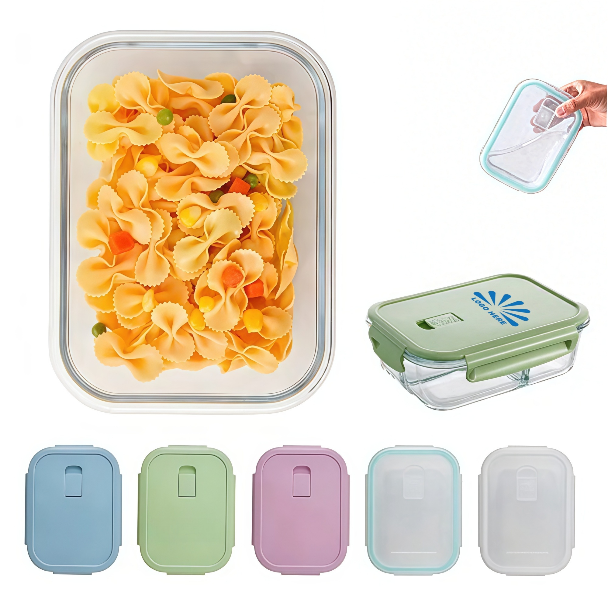 Glass Lunch Box Bento Food Storage Containers
