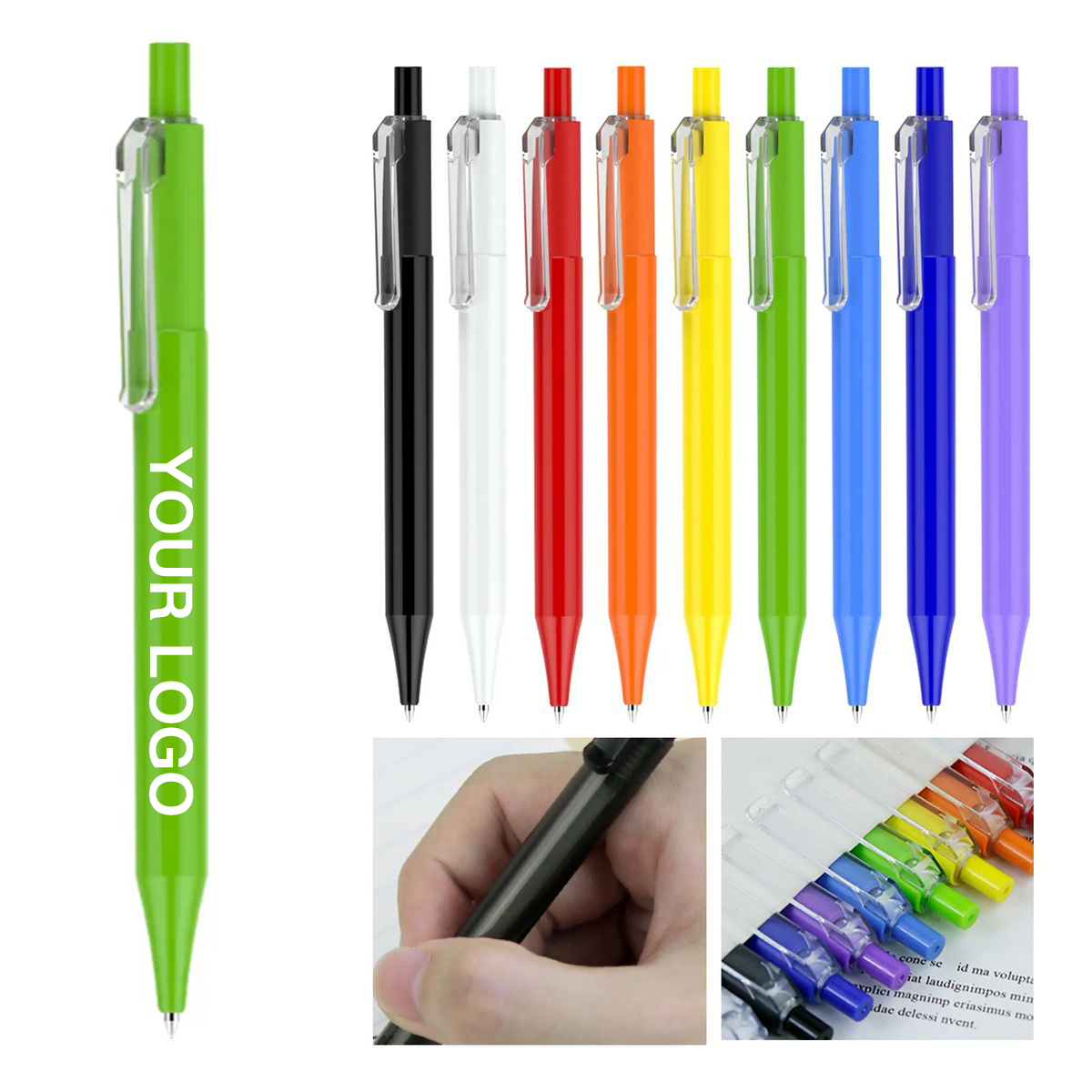 Plastic Gel Pen with Clip