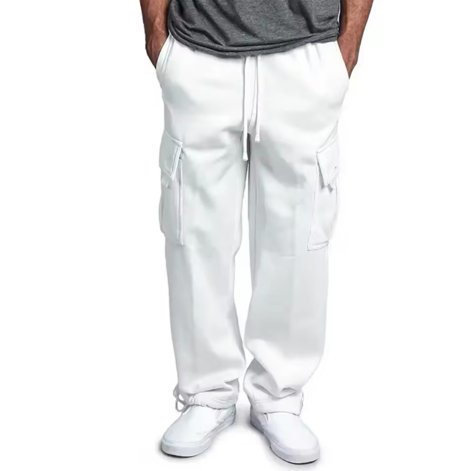 Men Heavyweight Fleece Cargo Pants 33