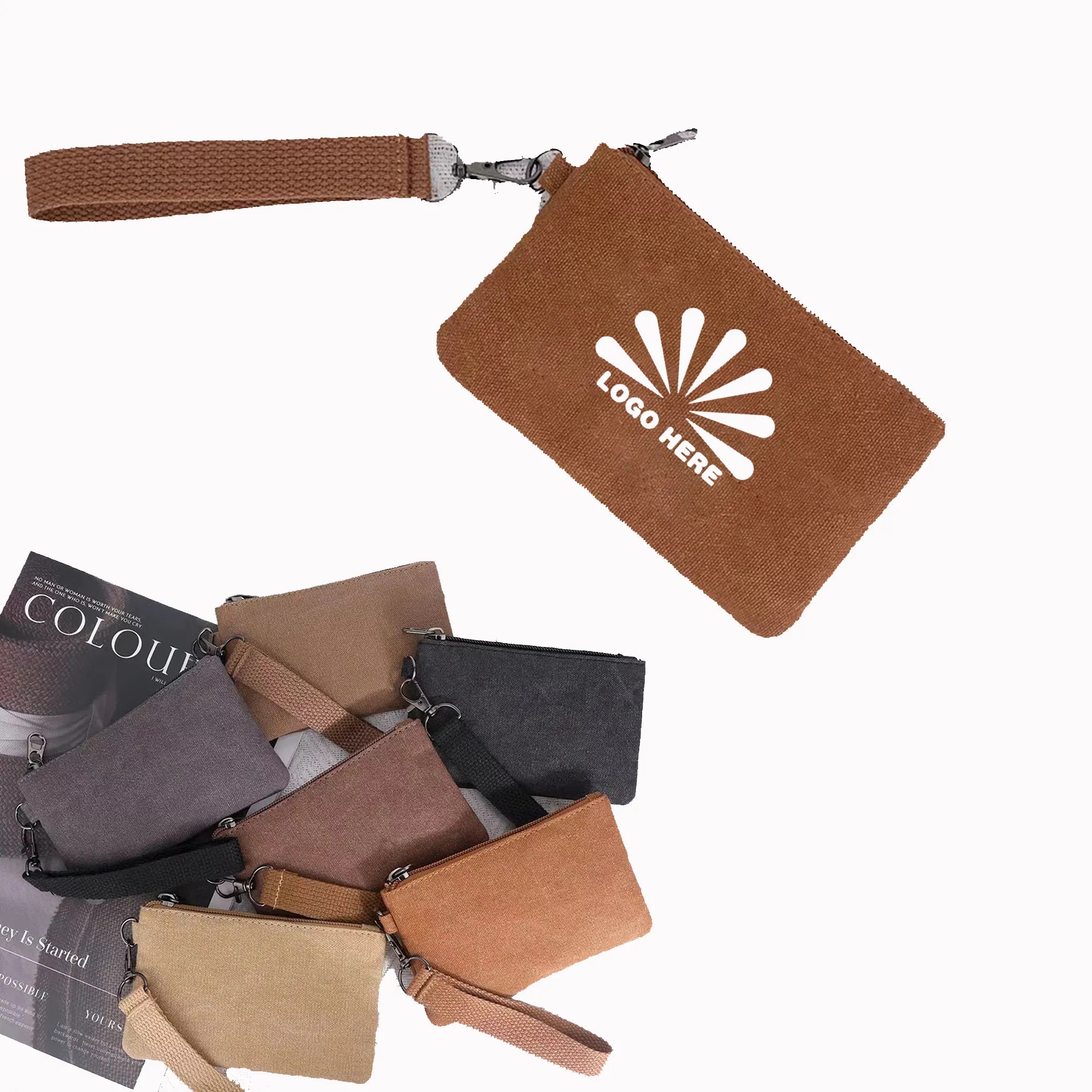 New Canvas Coin Purse With Customizable Logo 5