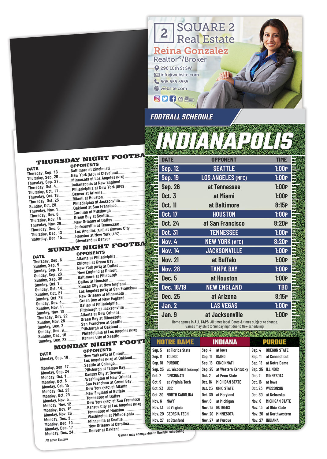 Magna-Card Business Card Magnet Football Schedules (3.5x9)