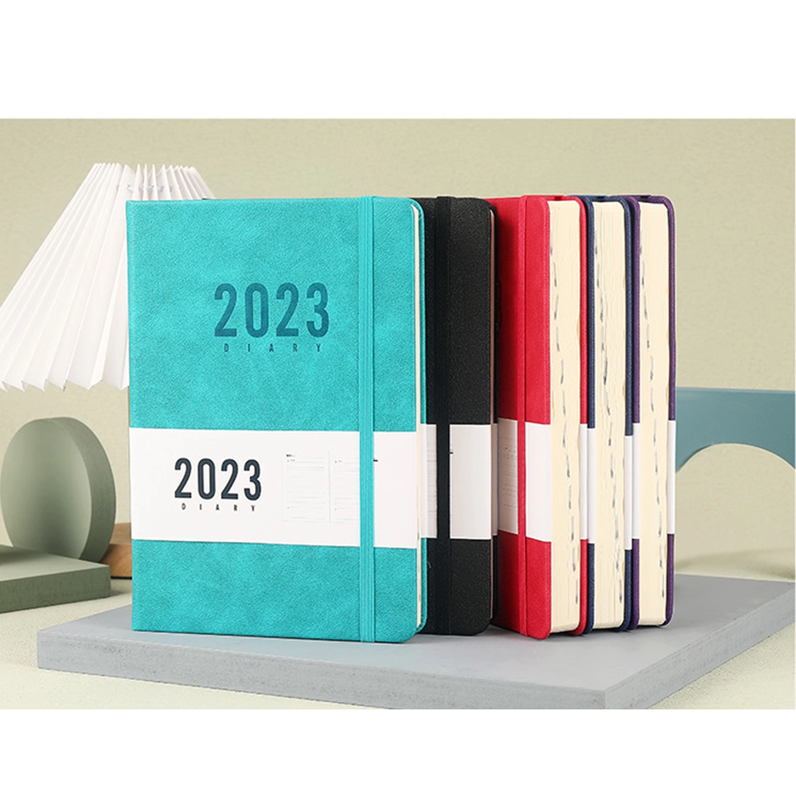 PU Leather Cover Daily Dairy With 2023 Calendar