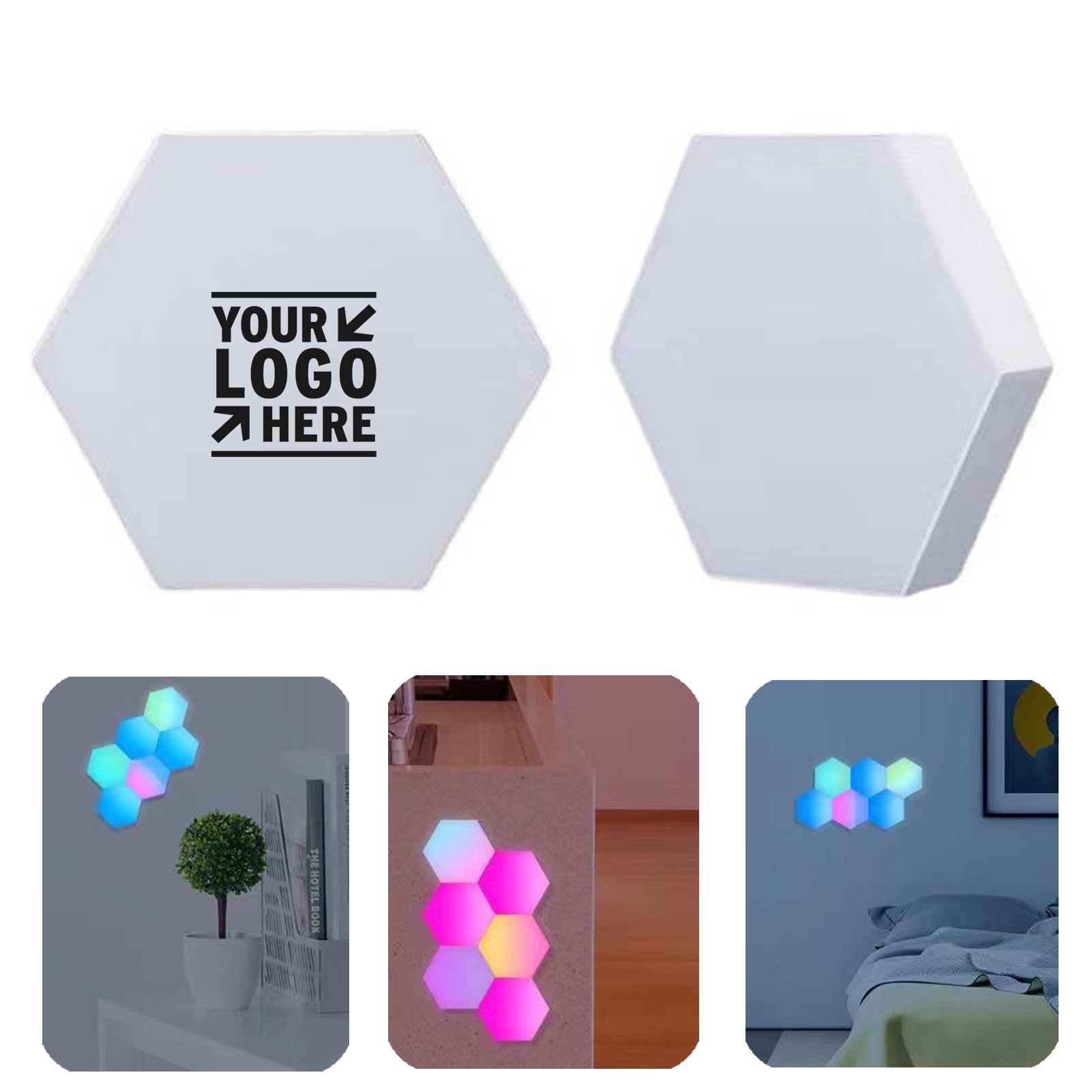 6-Pack Color-Changing Hexagon LED Tile Set