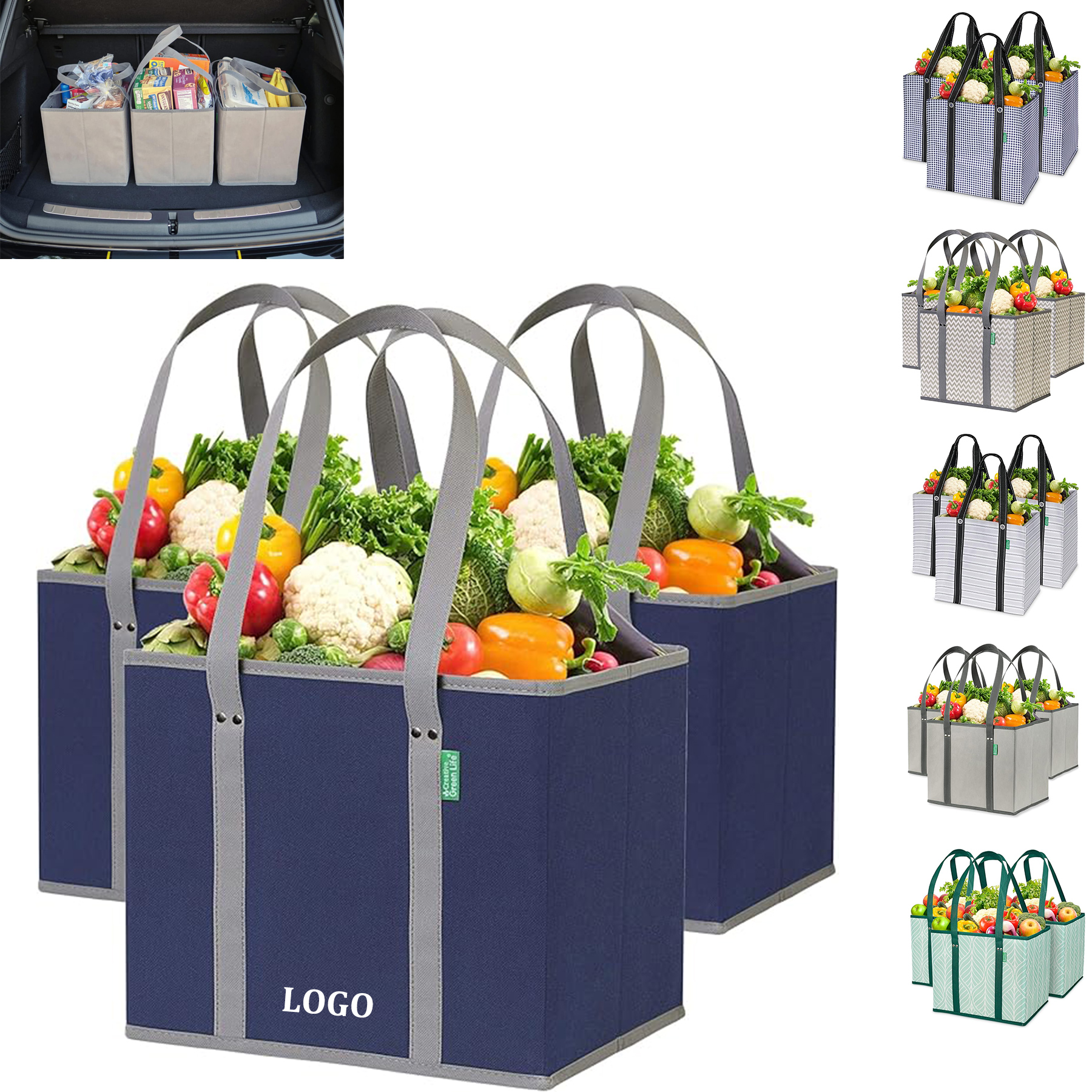 Large Reusable Shopping Bags, custom tote bag with logo imprint 18